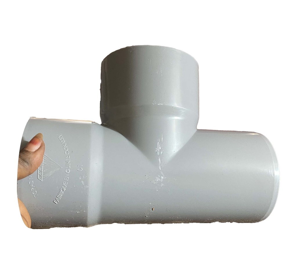 PVC TEE (90) 110 MM GREY
